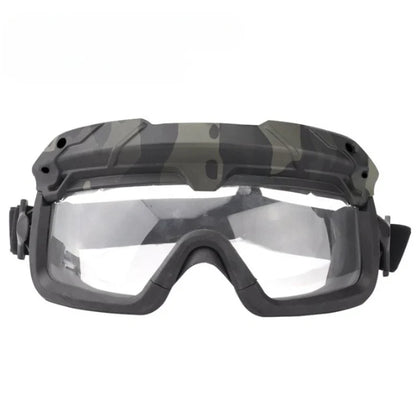 Anti-fog tactical goggles with ventilation system, ensuring clear vision during intense activity.