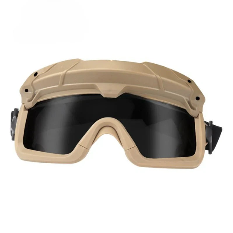 Tactical goggles with UV protection, essential gear for airsoft, paintball, and outdoor adventure.