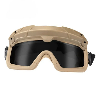 Tactical goggles with UV protection, essential gear for airsoft, paintball, and outdoor adventure.