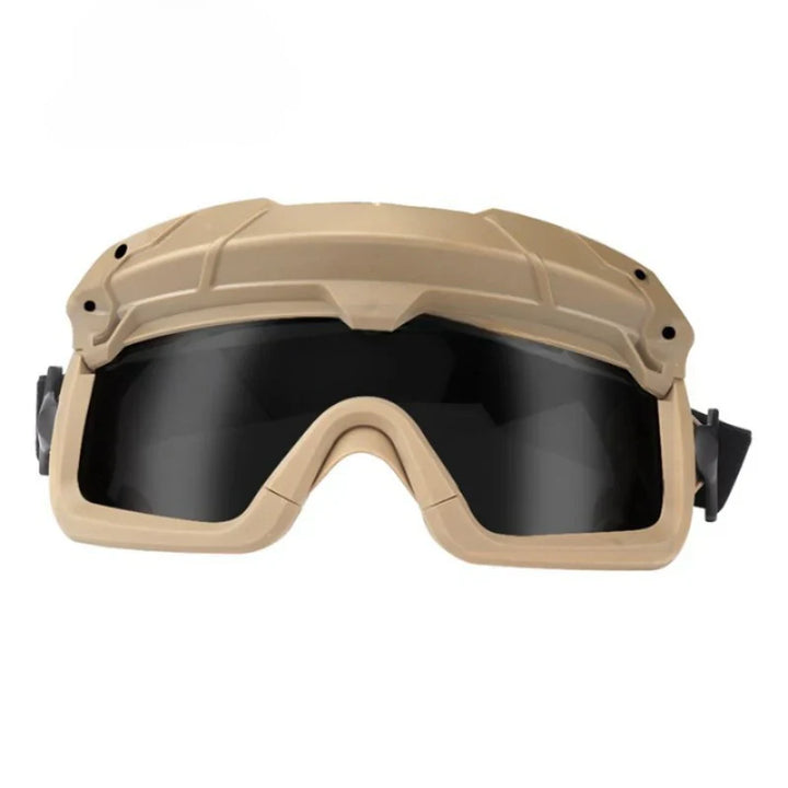 Tactical goggles with UV protection, essential gear for airsoft, paintball, and outdoor adventure.