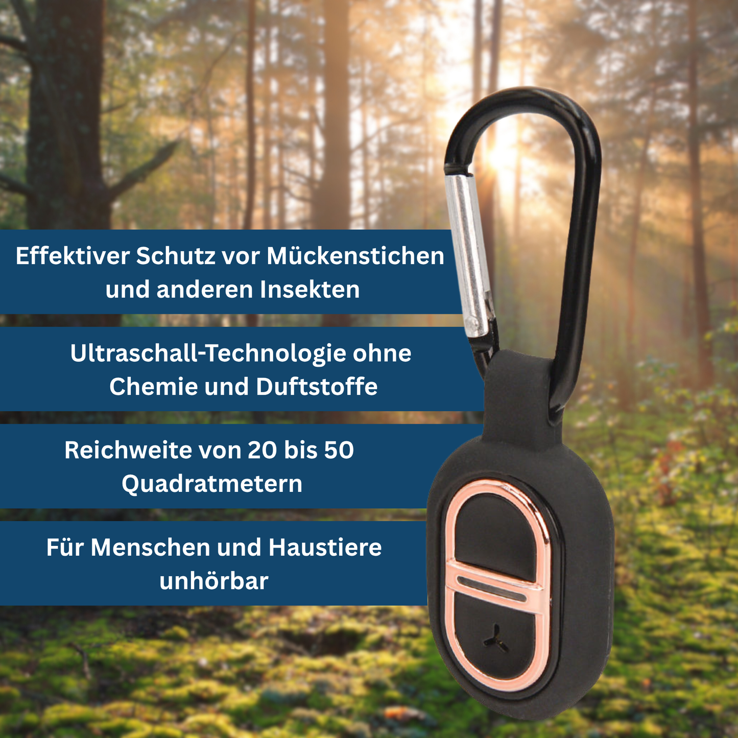 Mosquito repellent pendant clip, an essential camping & hiking gear accessory for personal protection