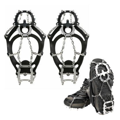 Unisex anti-slip ice cleats for winter traction, featuring durable snow spikes for hiking safety