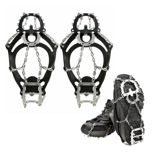 Unisex anti-slip ice cleats for winter traction, featuring durable snow spikes for hiking safety