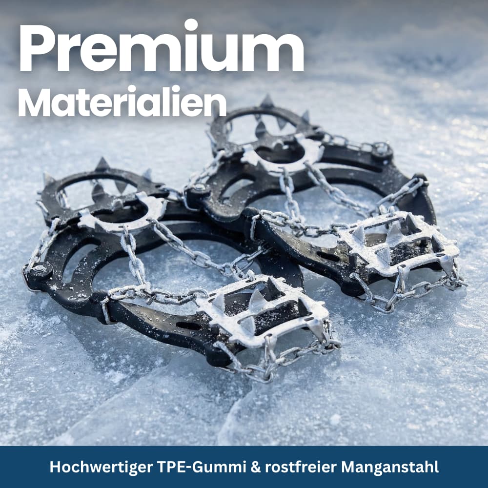 Compact and lightweight ice cleats, ideal for portable winter traction and outdoor safety