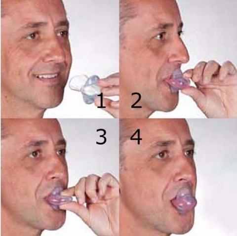 Ergonomic unisex anti-snore oral device, a simple sleep aid for quiet, snore-free nights.