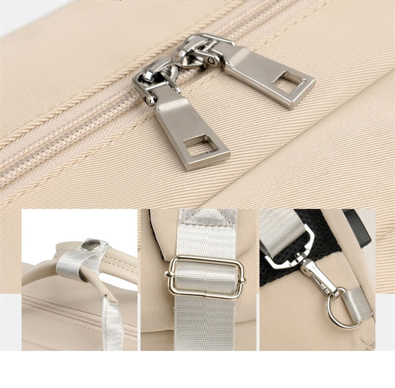 Secure anti-theft travel backpack featuring hidden zippers and a sleek design, perfect for commuters and travelers.