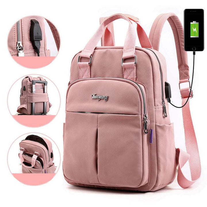 All-purpose unisex anti-theft backpack, water-resistant, USB charging, perfect for school, work, or travel.