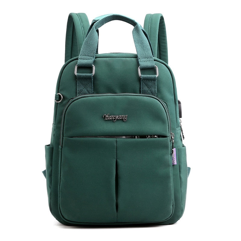 Secure anti-theft travel backpack, water-resistant & unisex, great for organized journeys with USB charging.