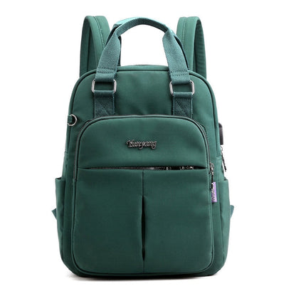 Secure anti-theft travel backpack, water-resistant & unisex, great for organized journeys with USB charging.