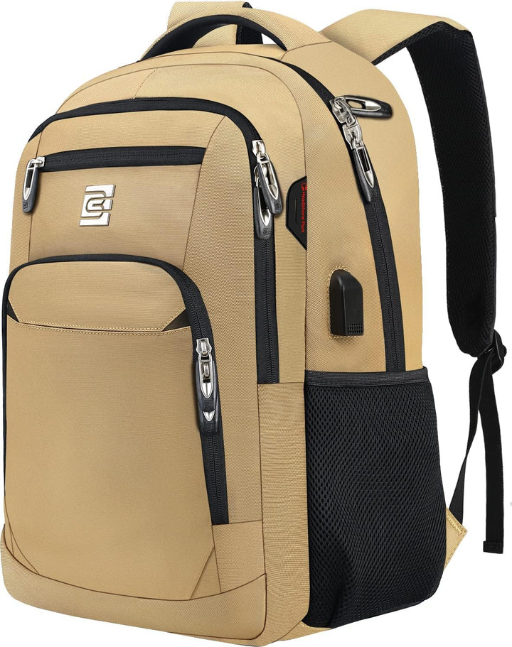 Unisex anti-theft laptop backpack with USB charging port for secure daily commute.