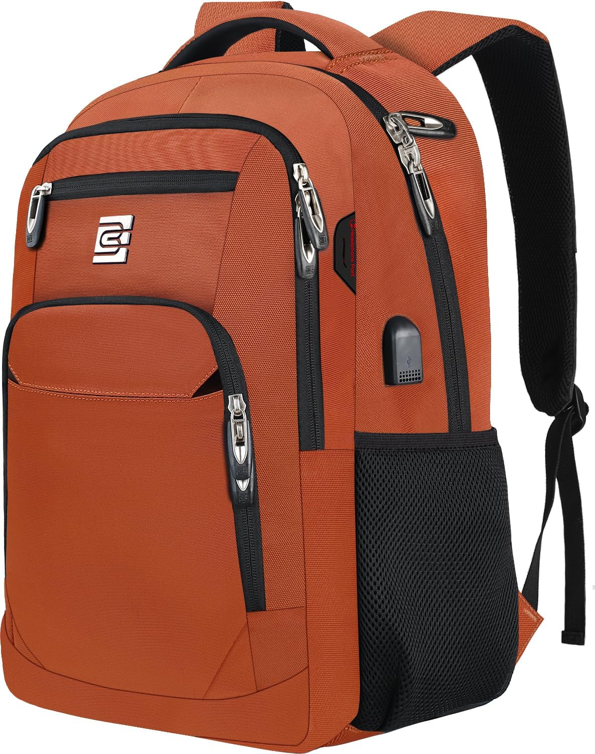 Men's & women's anti-theft work backpack, USB charging for phones & tablets.