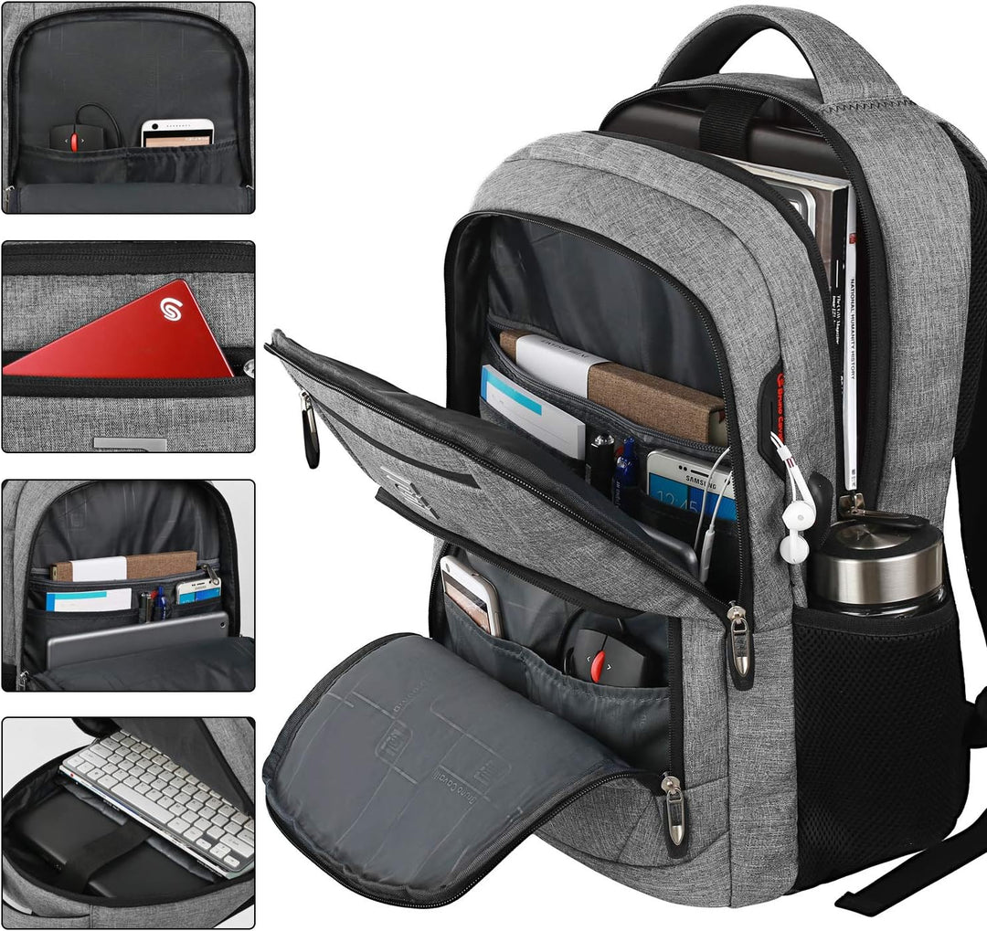 Unisex anti-theft backpack with USB charging for seamless on-the-go power & security.