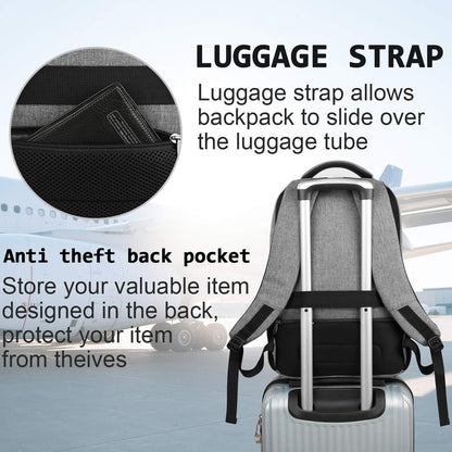 Anti-theft school backpack, secure & stylish with a convenient USB charging port.