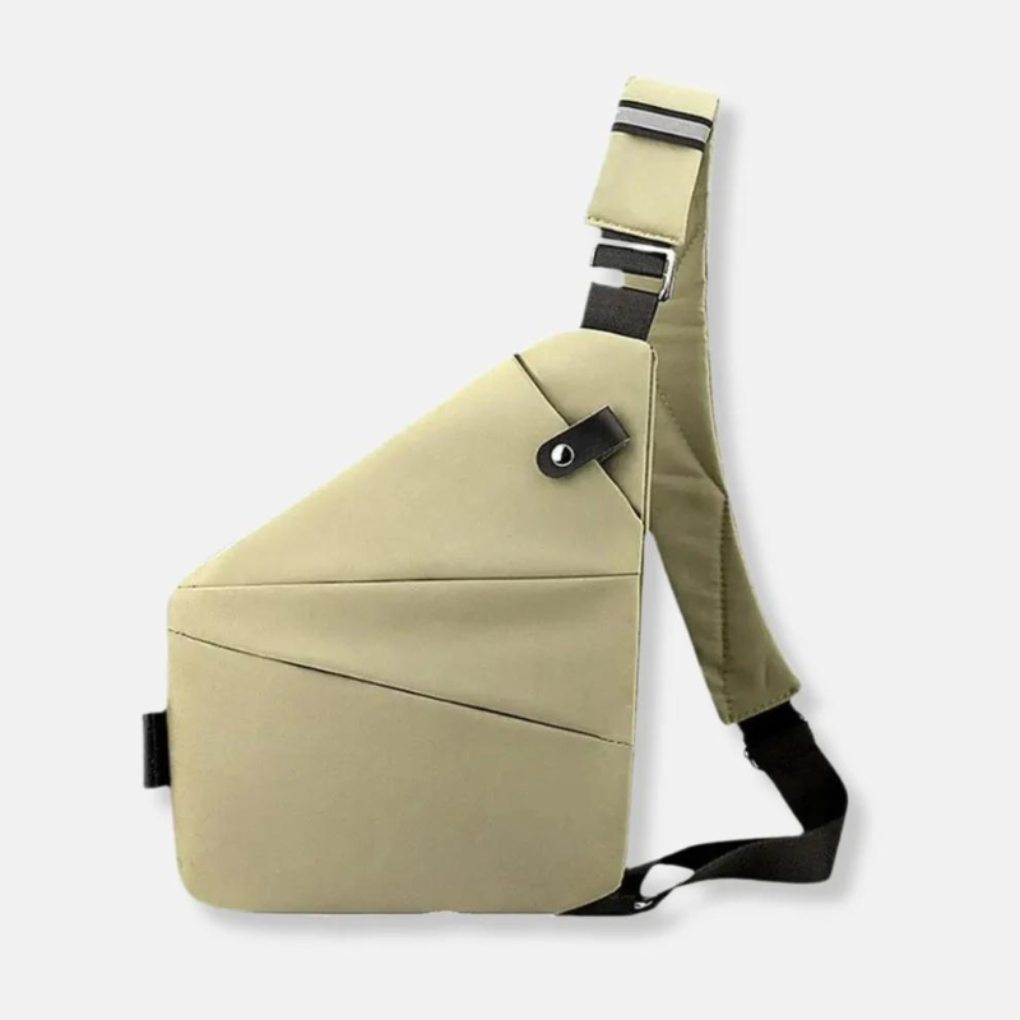 Travel-ready unisex sling bag with robust anti-theft features, hidden zipper access, and RFID safety.