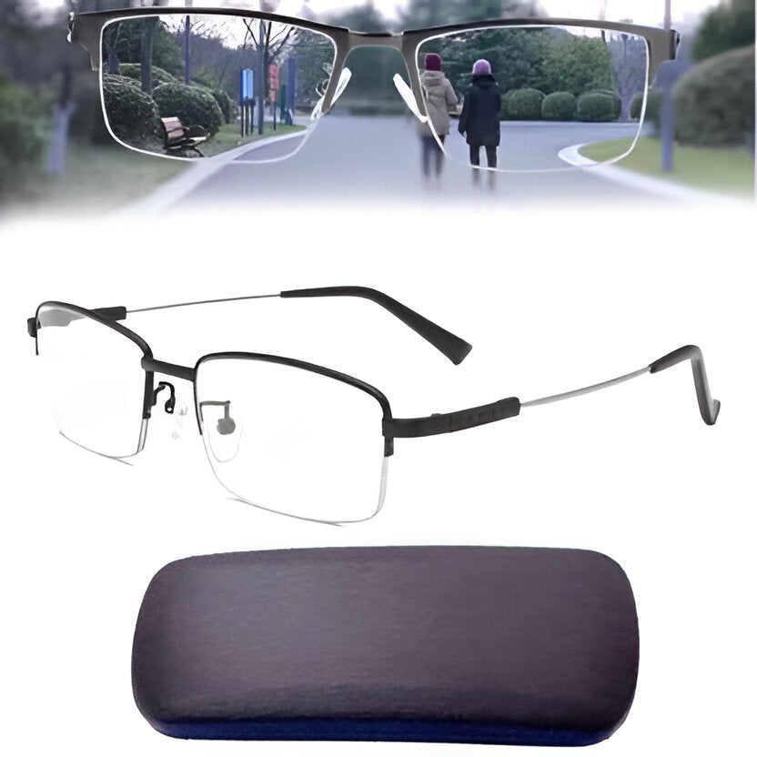 Progressive reading sunglasses for men & women, auto-adjusting lenses & UV protection.