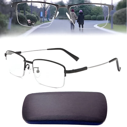 Progressive reading sunglasses for men & women, auto-adjusting lenses & UV protection.