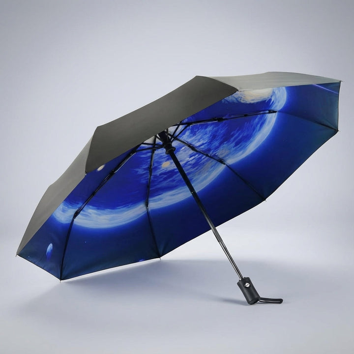 Windproof Rainova umbrella, shown open to highlight its sturdy frame & waterproof canopy design.