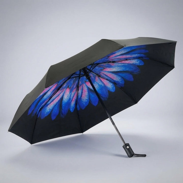 Durable automatic travel umbrella from Rainova, featuring a waterproof canopy for heavy rain.