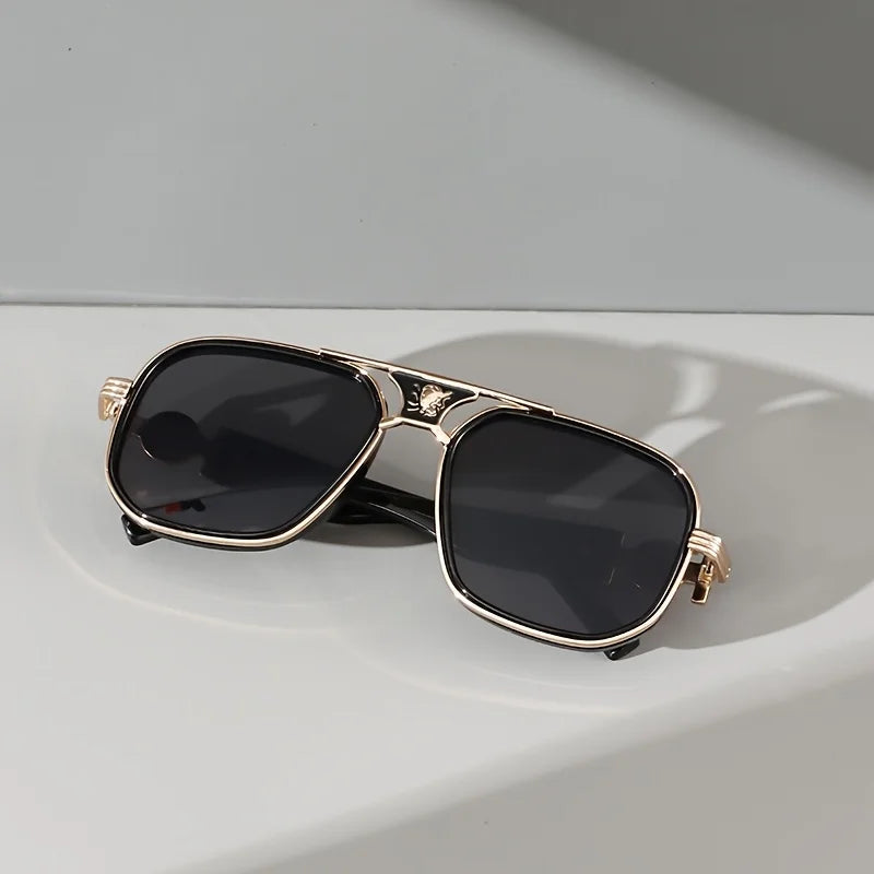 Stylish unisex aviator sunglasses with unique mirrored white lenses & UV400 protection. Fashion eyewear.