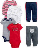 Multicolor/Bear/Dogs/Stripe/Text Print
