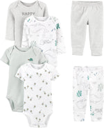 Gray Heather/White Animal Print/Avocados/Stripe/Text Print