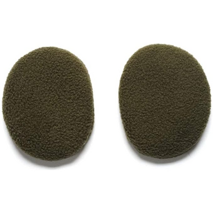 Man wearing bandless fleece ear warmers, enjoying outdoor winter activities with comfortable ear protection.