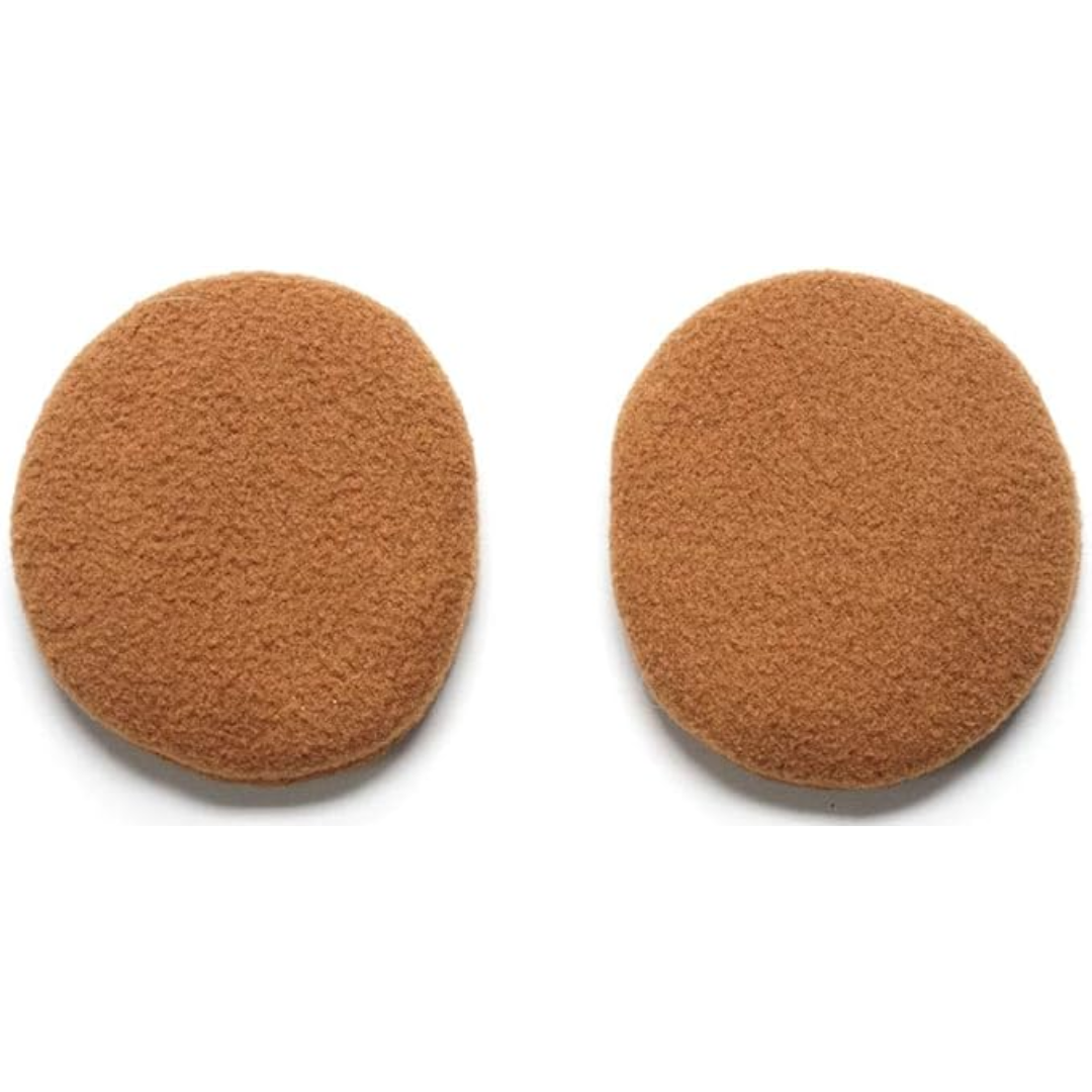 Woman keeping warm with bandless fleece ear warmers, stylish and practical for cold weather winter adventures.