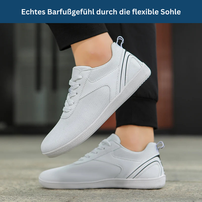 Pair of unisex barefoot sneakers, dark gray, designed for natural movement and lightweight wear
