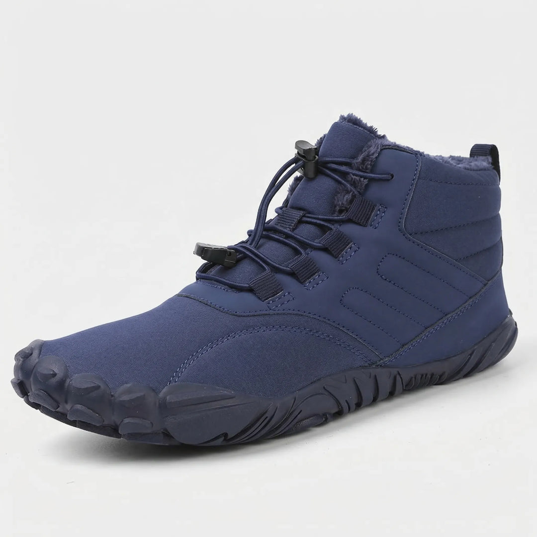 Barefoot ankle boots for winter. Waterproof, natural movement, and warmth for unisex outdoor activities.