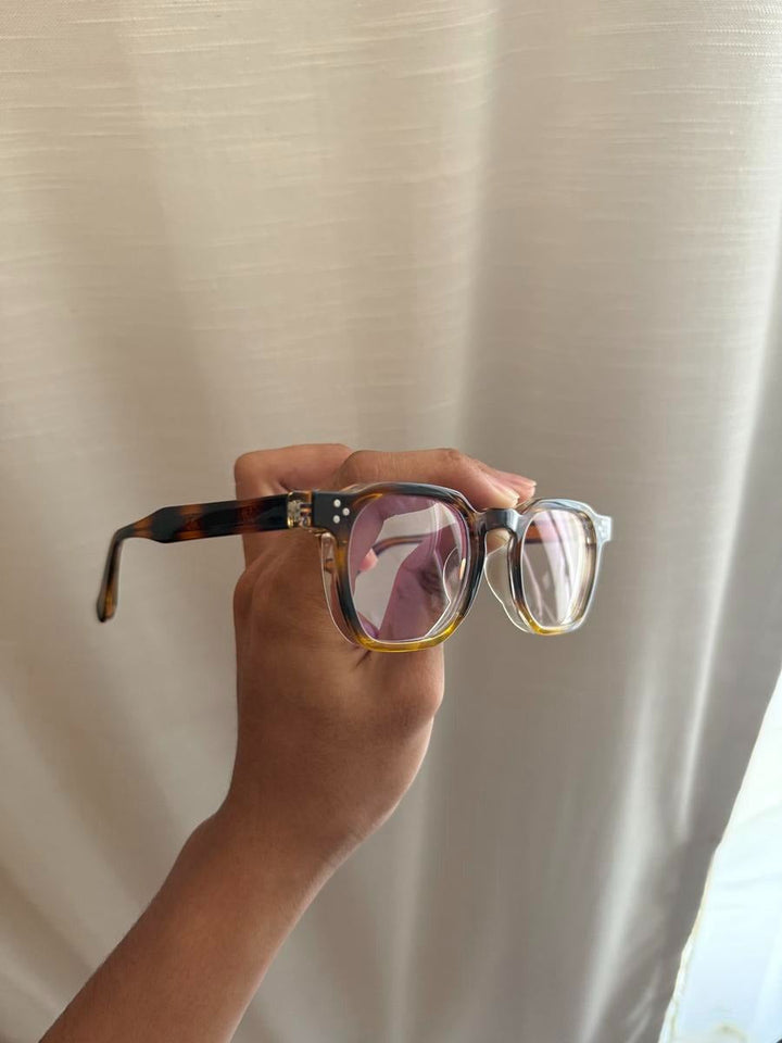 Unisex Belmont blue light blocking glasses with a modern square acetate frame, perfect for digital eye protection.