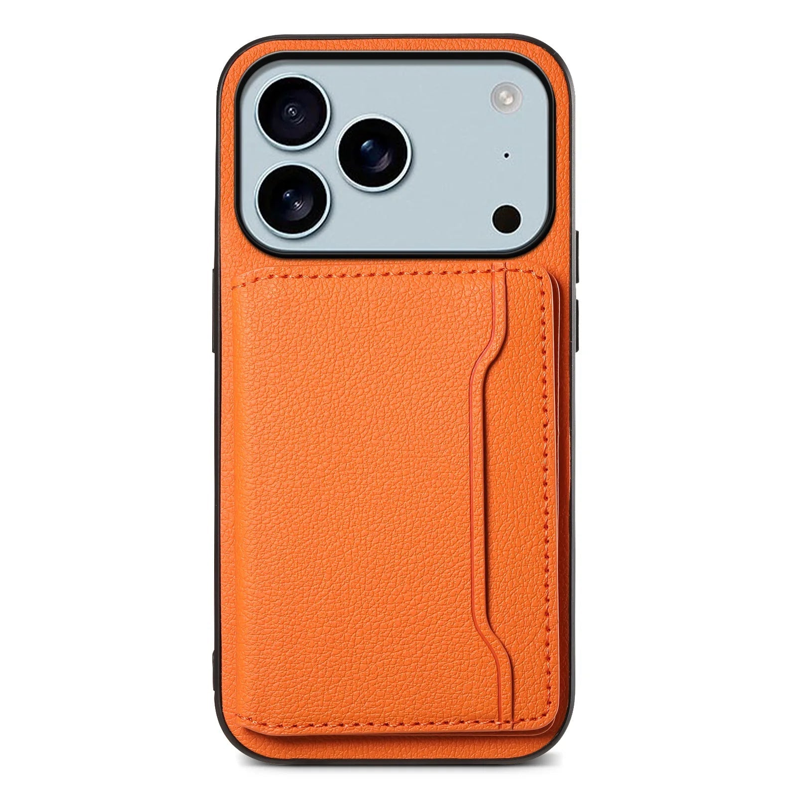 Premium bifold smartphone wallet case. Secure magnetic closure and integrated kickstand for hands-free use.