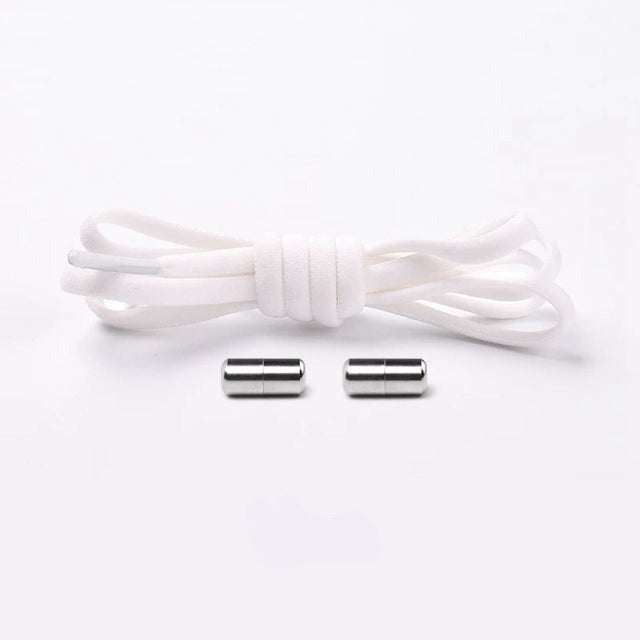 Red elastic shoelaces for shoes, a practical no-tie solution for busy individuals