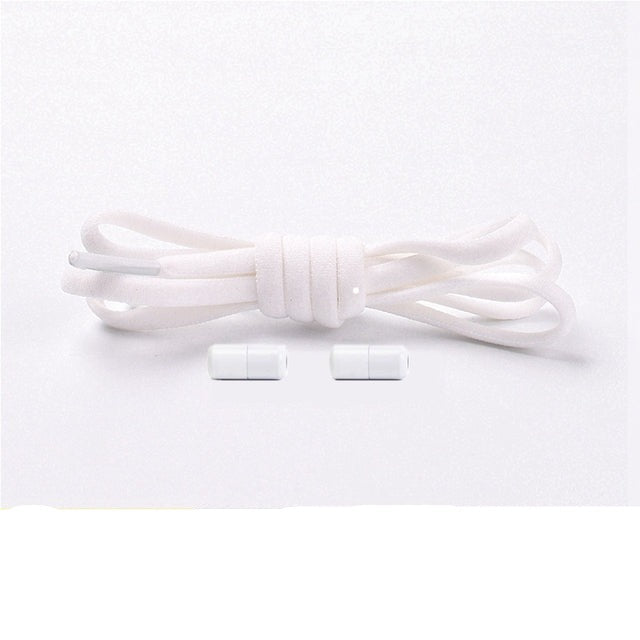 Yellow no-tie elastic shoelaces, enhancing convenience in kids and adult footwear