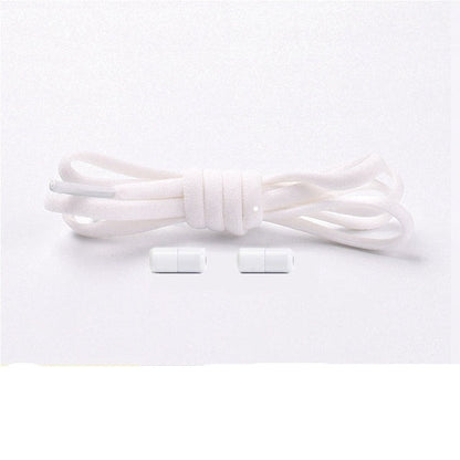 Yellow no-tie elastic shoelaces, enhancing convenience in kids and adult footwear