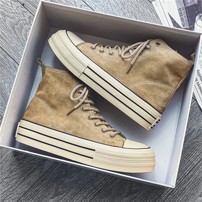 Comfortable unisex high top sneakers with a bold platform. Ideal for everyday fashion.