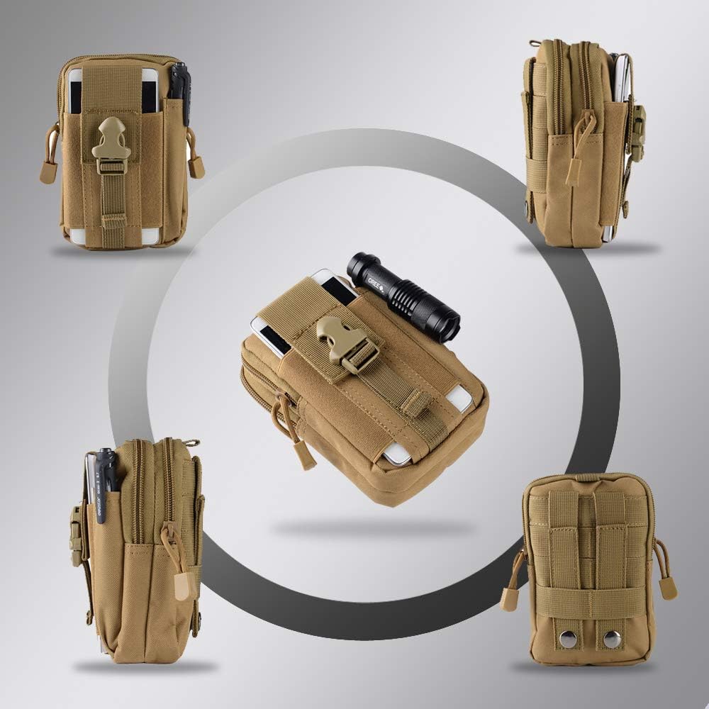 Close-up of the MOLLE webbing on a tactical EDC belt pouch for secure attachment