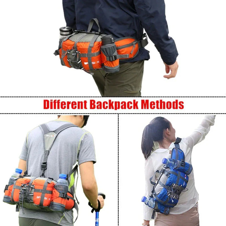 Unisex tactical waist pack in army green, durable and practical for outdoor adventure and daily use