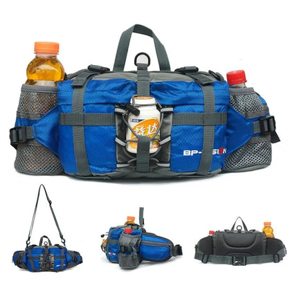 Unisex tactical waist pack on a outdoor trail, blending with hiking gear for nature exploration