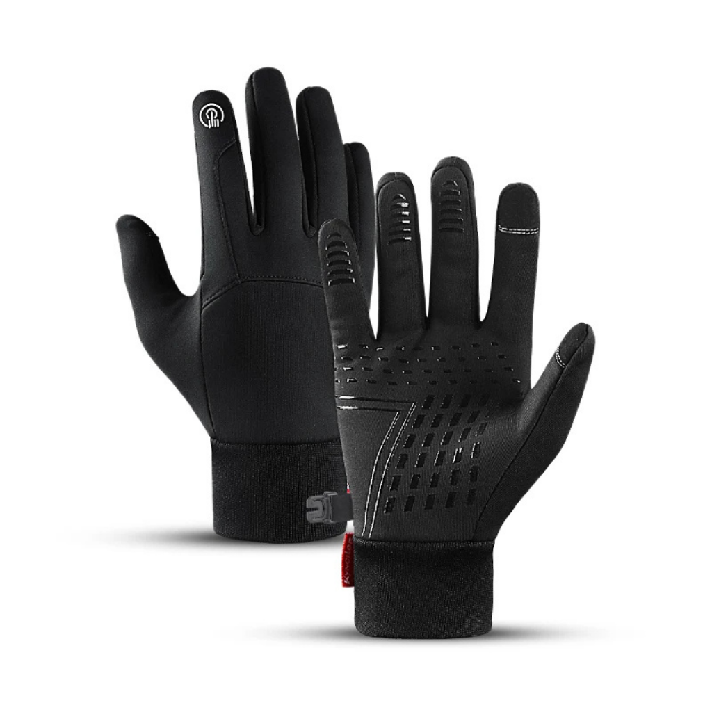 Insulated unisex winter gloves with grippy palm for cold weather protection and warmth