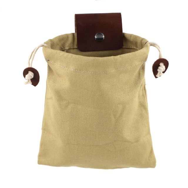 Stylish beige unisex belt bag with adjustable strap, suitable for phone, wallet, and keys