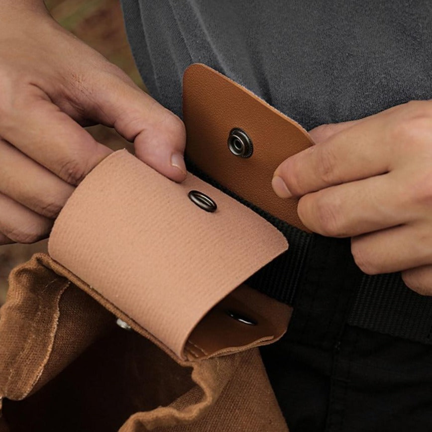 Elegant unisex travel organizer belt bag, featuring a minimalist aesthetic and functional design