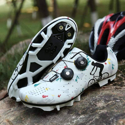 Unisex black winter self-locking cycling cleats for road & MTB, performance bike gear