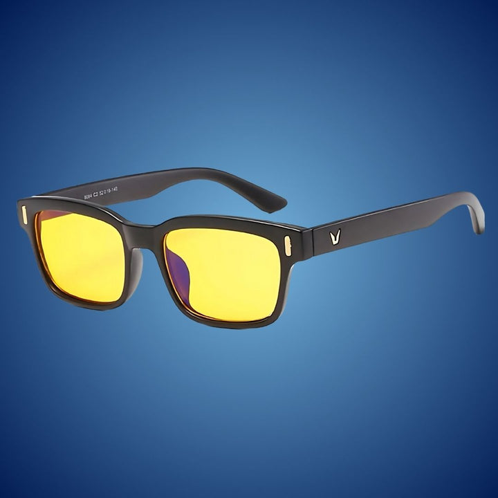 Fatigue relief blue light blocking glasses, unisex, for long computer sessions & digital health.