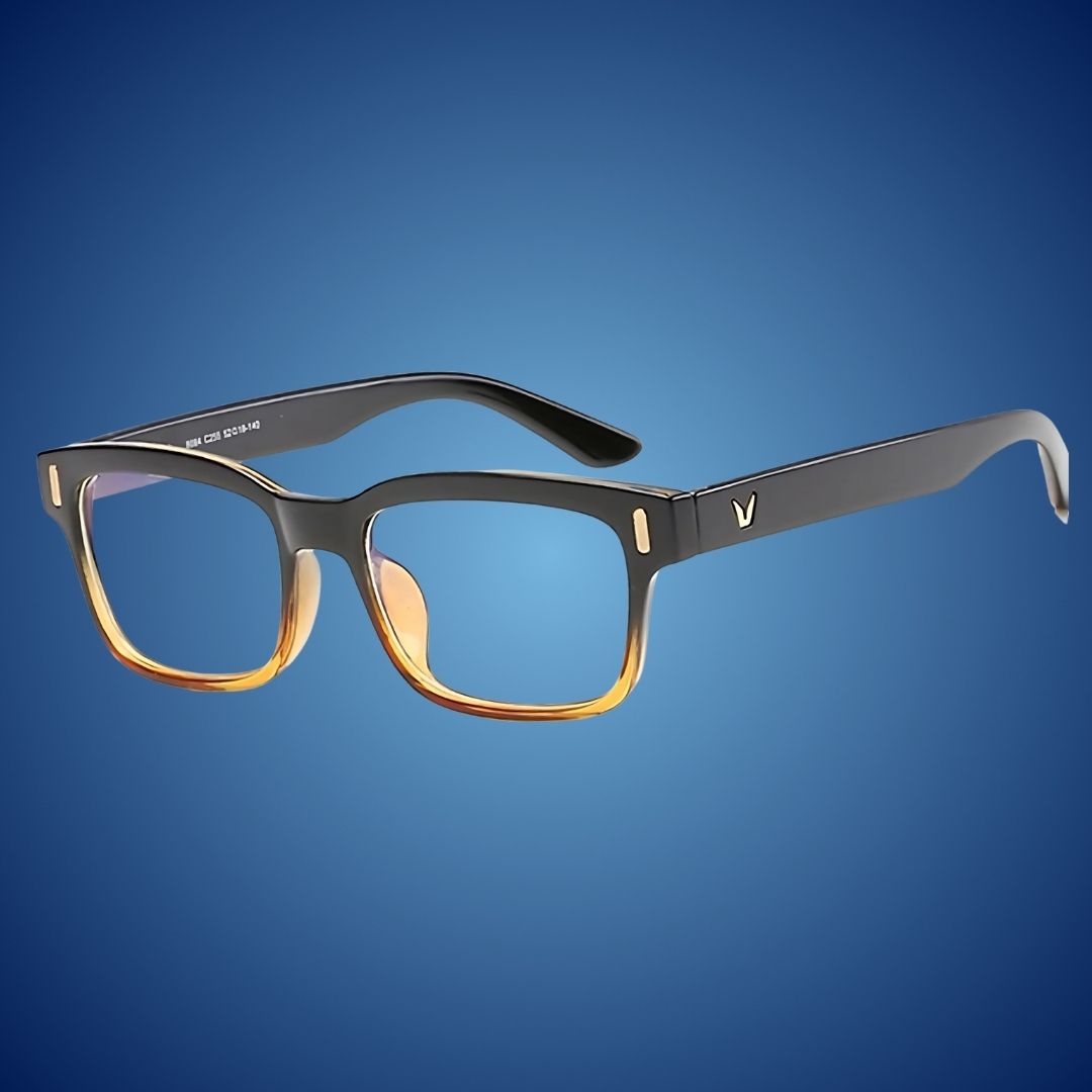 UV & blue light protection: computer glasses promoting digital eye health & fatigue relief.