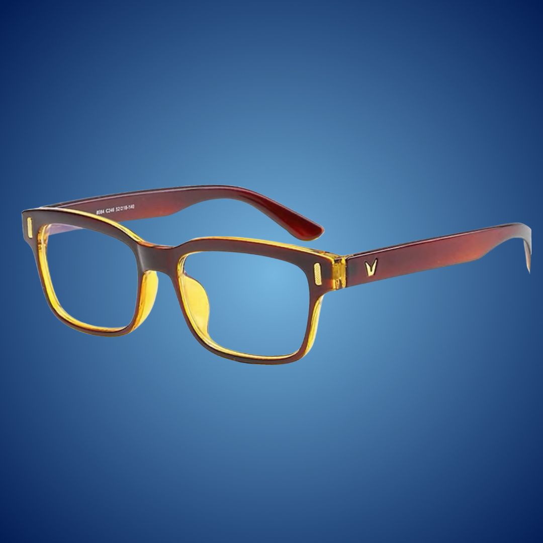Stylish blue light blocking eyewear, unisex, offering UV protection for computer use.