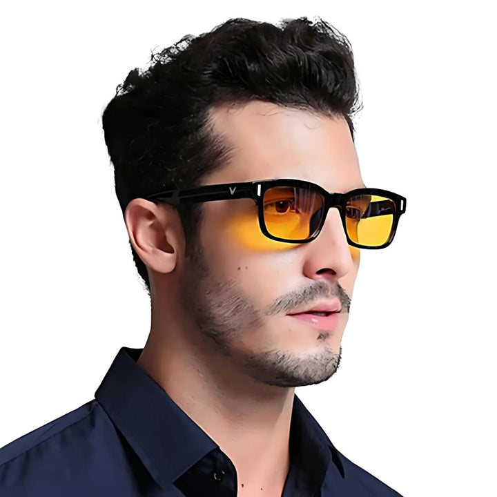 Reduce eye strain & improve sleep with unisex blue light blocking glasses for screens.