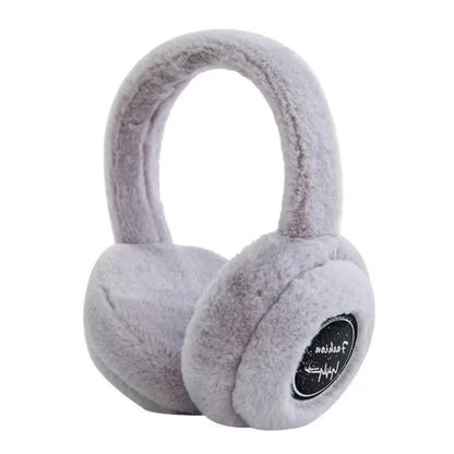 Soft fleece Bluetooth ear warmers providing cozy warmth & wireless audio. Perfect unisex cold weather gear.