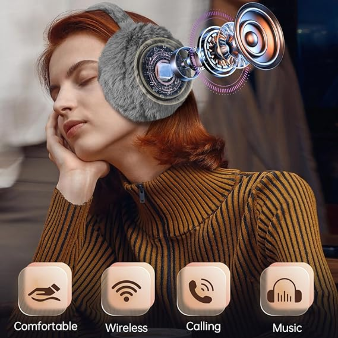 Unisex Bluetooth ear muffs provide wireless audio & warmth. Ideal for winter outdoor accessories & hands-free calls.
