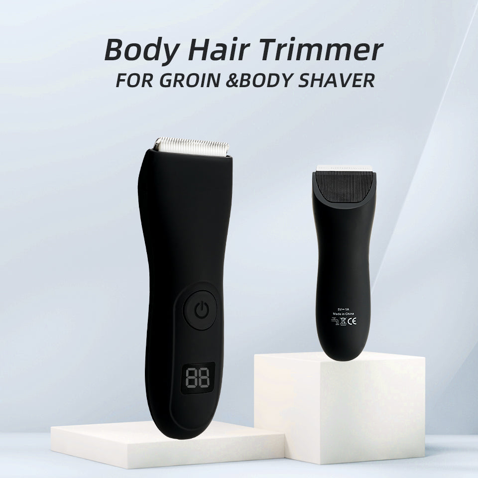 Efficient body hair trimmer & shaver for unisex use. Great for men's body grooming & women's intimate shaving.