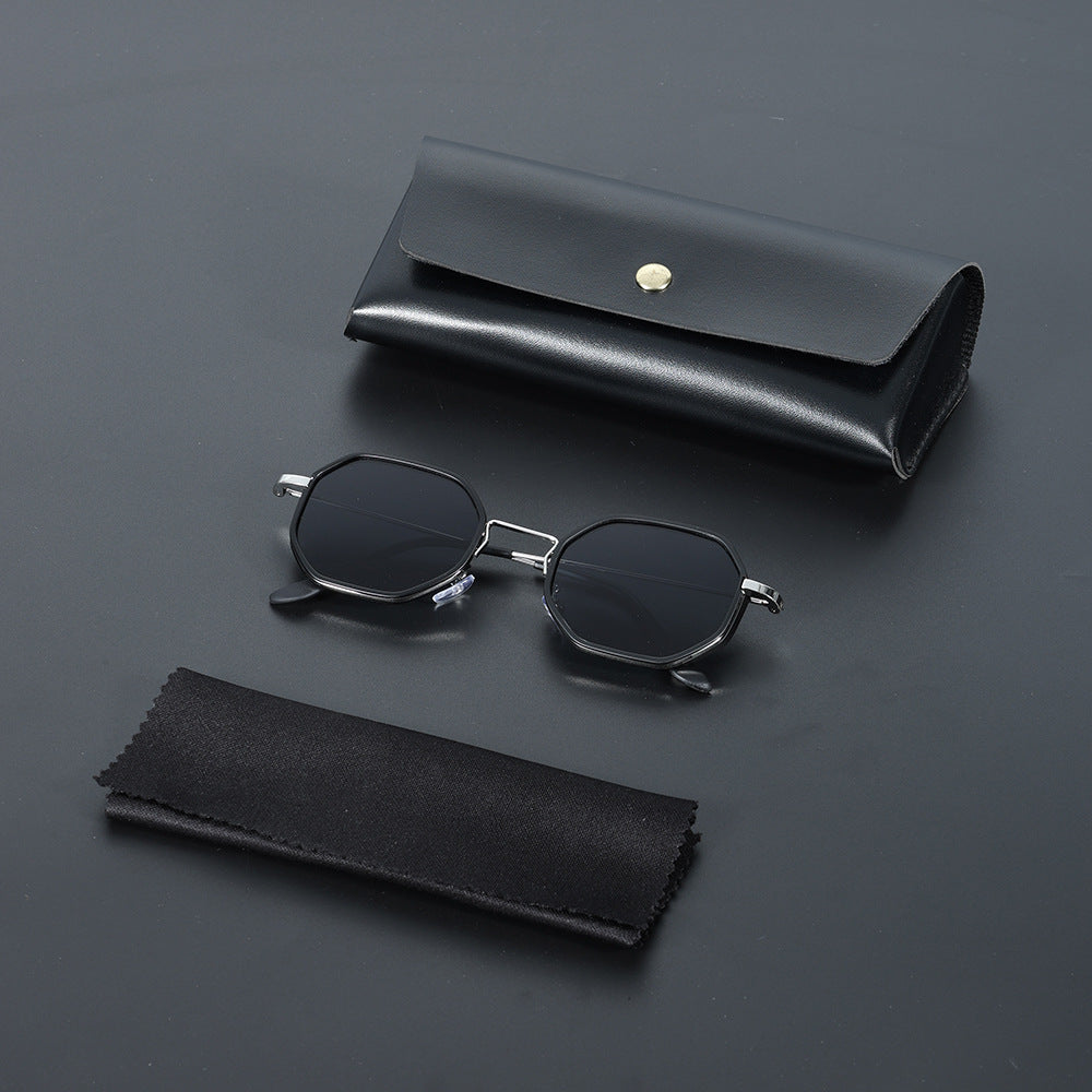 Make a statement with bold hexagonal sunglasses. Unisex, UV400 protected, modern eyewear.